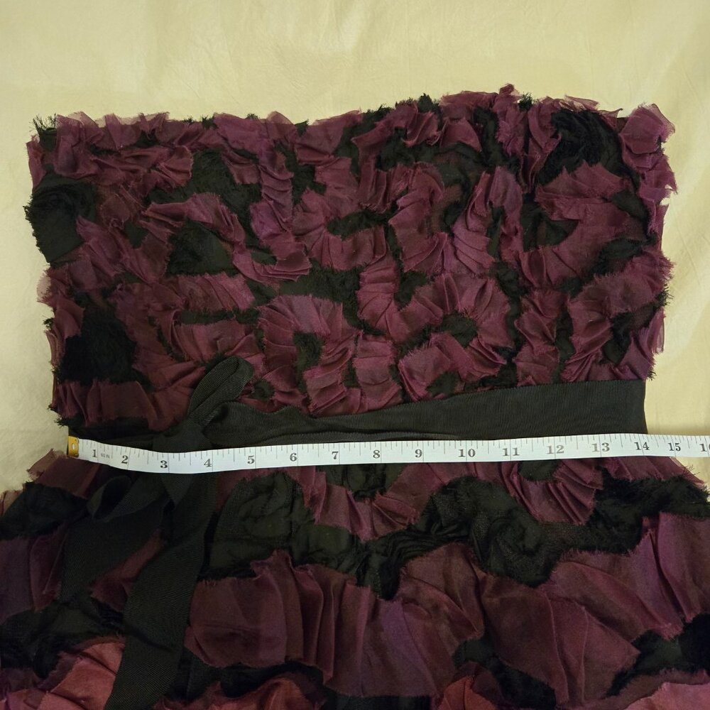 Worn only once! Vintage Monique Lhuillier - Ombre Ruffled Tiered Juneberry Dress - Picture 8 of 9